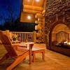 Thumb outdoor fireplace in wooden house 2