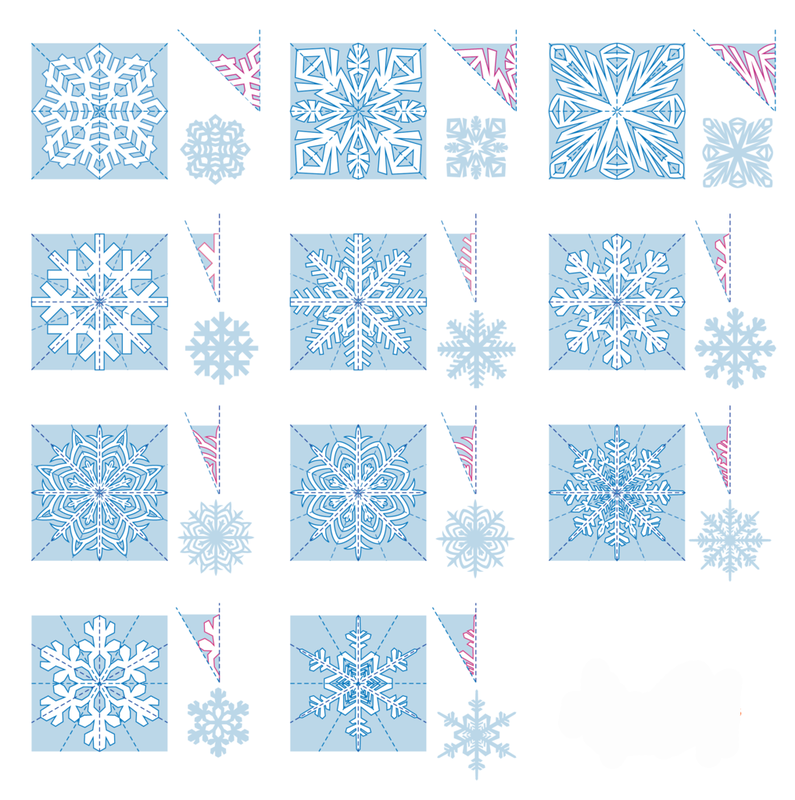 шаблоны для снежинок из бумаги