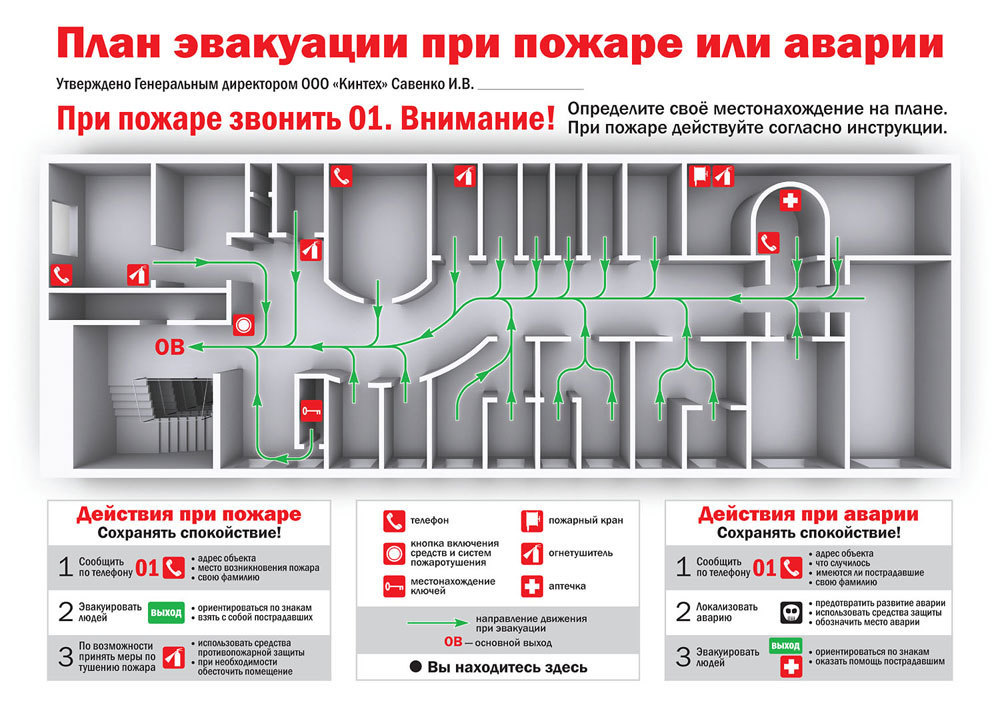 План эвакуации эвакуационные пути